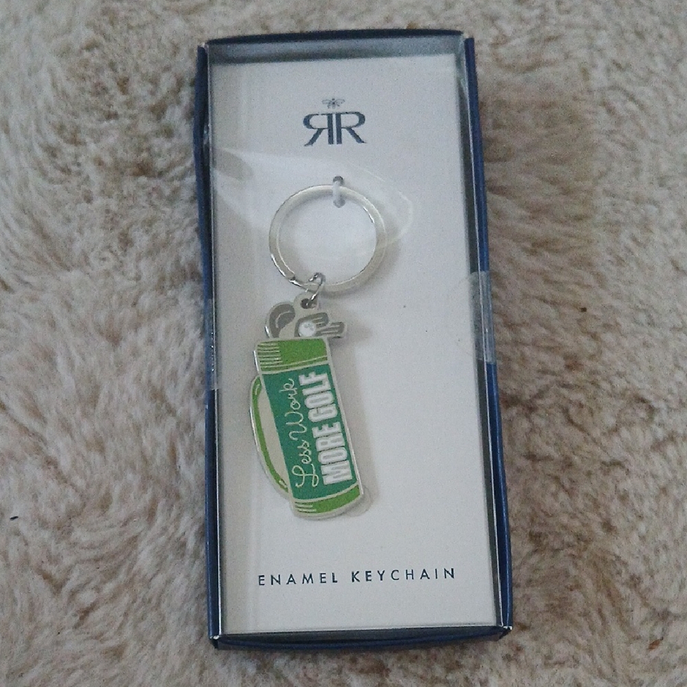 Green Golf Enamel Keychain